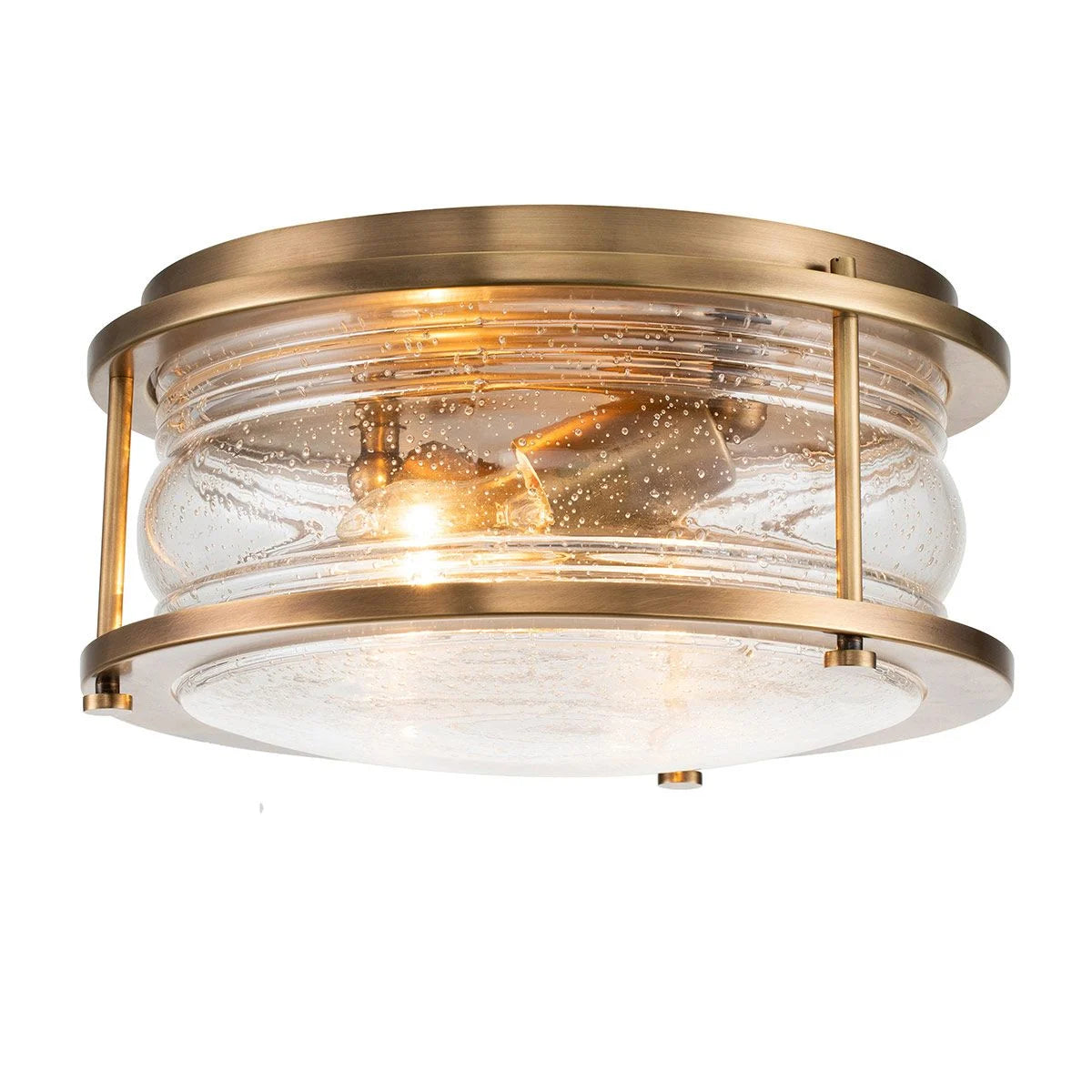 Track lighting for photography studiosTrack lighting for retail window displaysAshland Bay 2Lt Bathroom Flush Light IP44 – Natural Brass / Polished Chrome