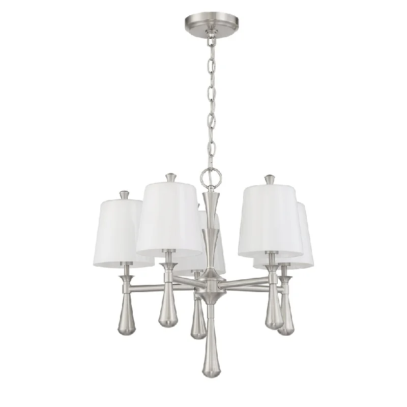 Color - Tunable Industrial Lighting for Special ApplicationsPalmer 5 Light Mini Chandelier in Brushed Polished Nickel Color - Tunable Industrial Lighting for Special ApplicationsPalmer 5 Light Mini Chandelier in Brushed Polished Nickel