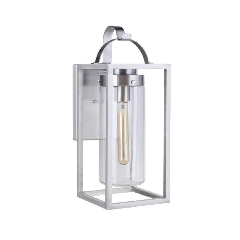 Industrial Lighting for Chemical PlantsNeo 1 Light Large Outdoor Wall Lantern in Satin Aluminum Industrial Lighting for Chemical PlantsNeo 1 Light Large Outdoor Wall Lantern in Satin Aluminum