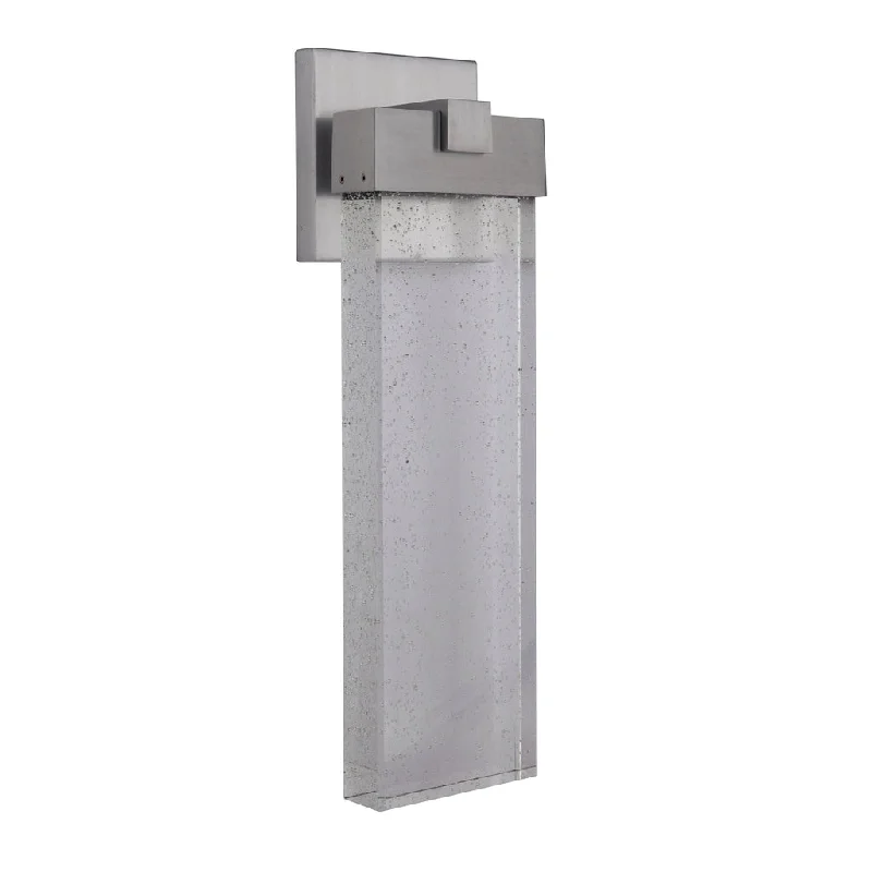 Dimmable Industrial Lighting for Ambiance ControlAria 1 Light Medium LED Outdoor Wall Lantern in Satin Aluminum Dimmable Industrial Lighting for Ambiance ControlAria 1 Light Medium LED Outdoor Wall Lantern in Satin Aluminum