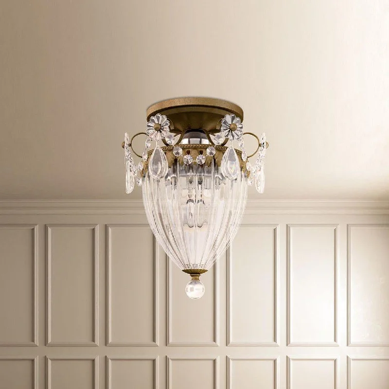Dust - Resistant Industrial Lighting for Dirty WorkspacesBagatelle 10 inch Etruscan Gold Semi Flush Mount Light with Clear Heritage Crystals Dust - Resistant Industrial Lighting for Dirty WorkspacesBagatelle 10 inch Etruscan Gold Semi Flush Mount Light with Clear Heritage Crystals