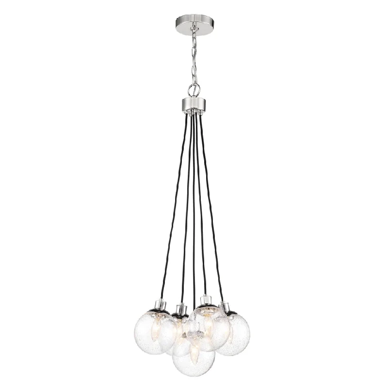 Industrial Flood Lighting for Outdoor Loading DocksQue 5 Light Pendant in Chrome Industrial Flood Lighting for Outdoor Loading DocksQue 5 Light Pendant in Chrome