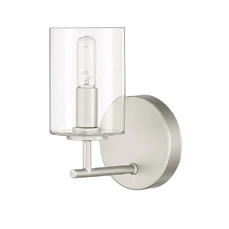 Industrial Lighting for Pharmaceutical ManufacturingHailie 1 Light Wall Sconce in Satin Nickel