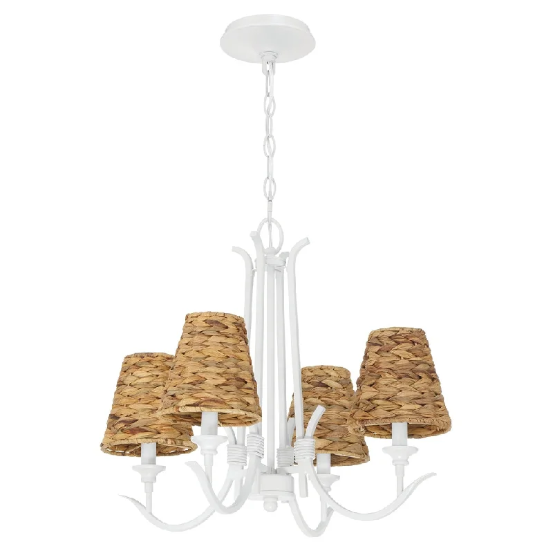 Industrial Lighting with High CRI (Color Rendering Index) for True Color PerceptionKokomo 4 Light Chandelier in Matte White Industrial Lighting with High CRI (Color Rendering Index) for True Color PerceptionKokomo 4 Light Chandelier in Matte White