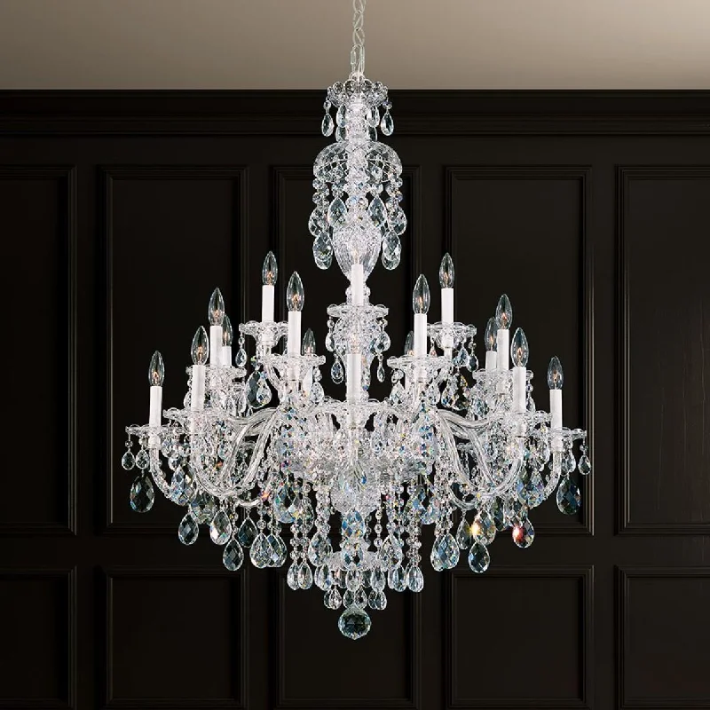 Adjustable Industrial Lighting for Flexible IlluminationSterling 20 Light Silver Chandelier with Crystals from Swarovski Adjustable Industrial Lighting for Flexible IlluminationSterling 20 Light Silver Chandelier with Crystals from Swarovski
