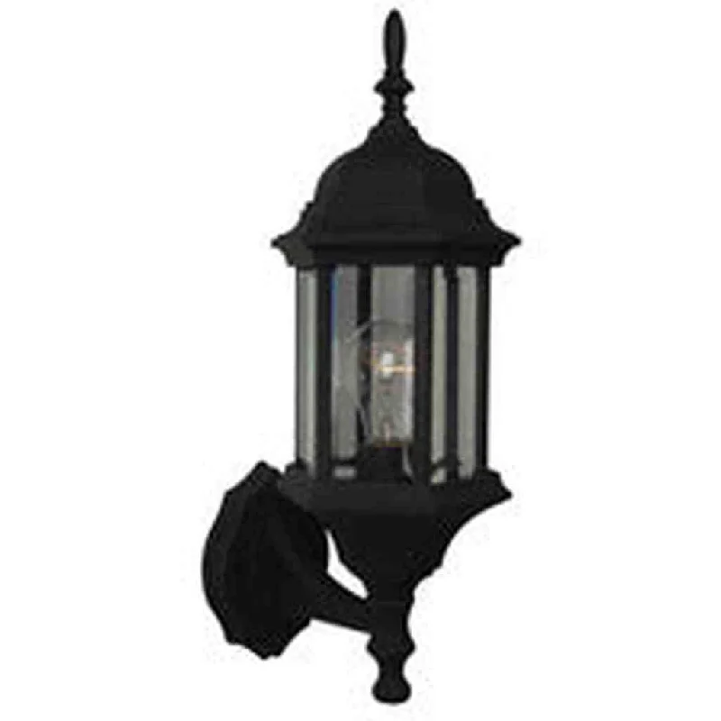 Corrosion - Resistant Industrial Lighting for Coastal FactoriesHex Style Cast 1 Light Small Outdoor Wall Lantern in Textured Black