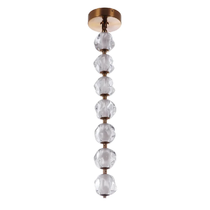 Industrial Lighting for Furniture FactoriesJackie 7 Light LED Pendant in Satin Brass Industrial Lighting for Furniture FactoriesJackie 7 Light LED Pendant in Satin Brass