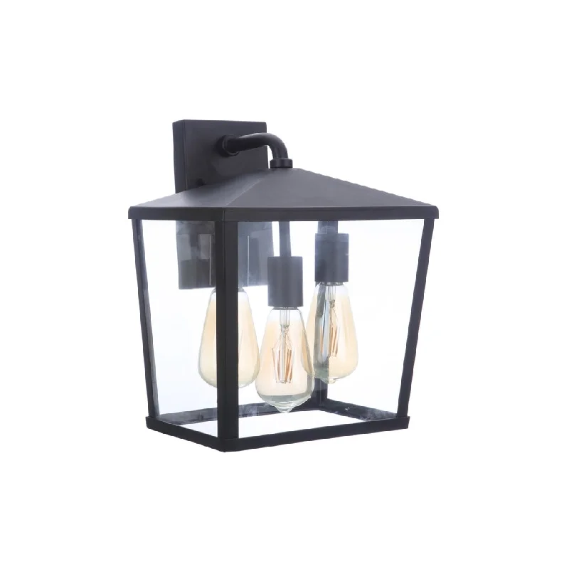 Shock - Resistant Industrial Lighting for Vibrating Machinery AreasOlsen 3 Light Medium Outdoor Wall Lantern in Midnight Shock - Resistant Industrial Lighting for Vibrating Machinery AreasOlsen 3 Light Medium Outdoor Wall Lantern in Midnight