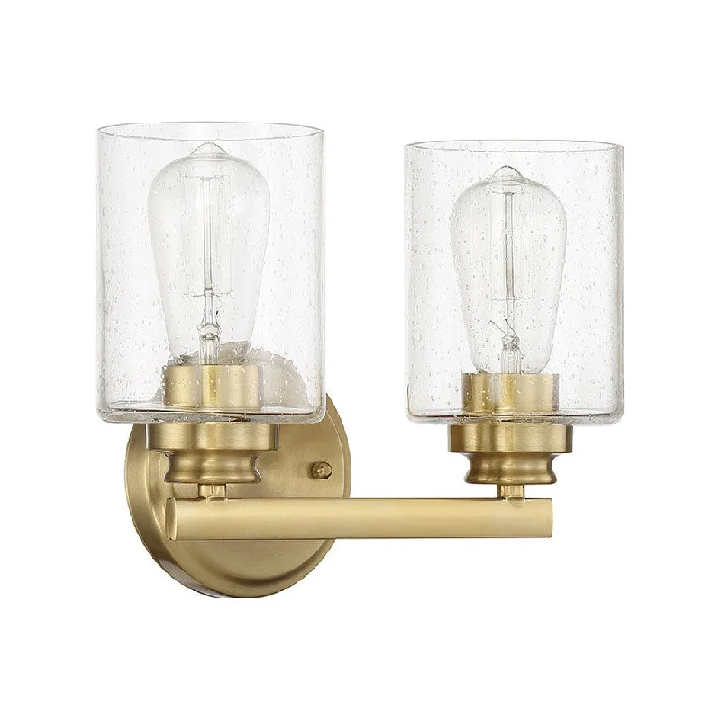 Industrial Ceiling - Mounted Lighting for Assembly PlantsBolden 2 Light Vanity in Satin Brass Industrial Ceiling - Mounted Lighting for Assembly PlantsBolden 2 Light Vanity in Satin Brass
