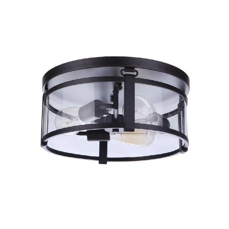 Industrial Lighting with High CRI (Color Rendering Index) for True Color PerceptionElliot 3 Light Flushmount in Flat Black Industrial Lighting with High CRI (Color Rendering Index) for True Color PerceptionElliot 3 Light Flushmount in Flat Black