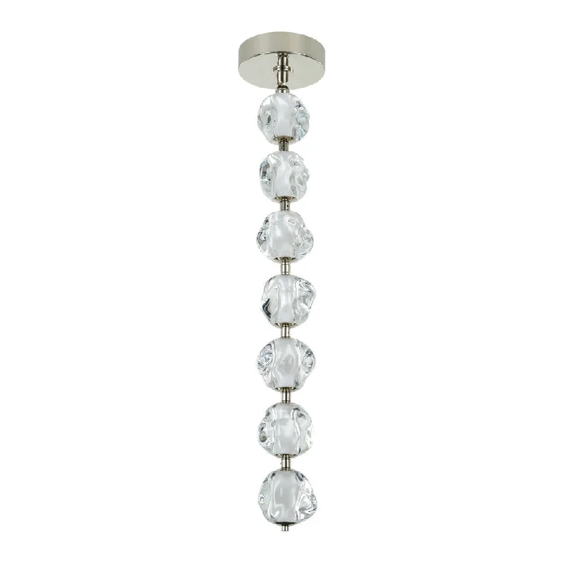 Adjustable Industrial Lighting for Flexible IlluminationJackie 7 Light LED Pendant in Polished Nickel Adjustable Industrial Lighting for Flexible IlluminationJackie 7 Light LED Pendant in Polished Nickel