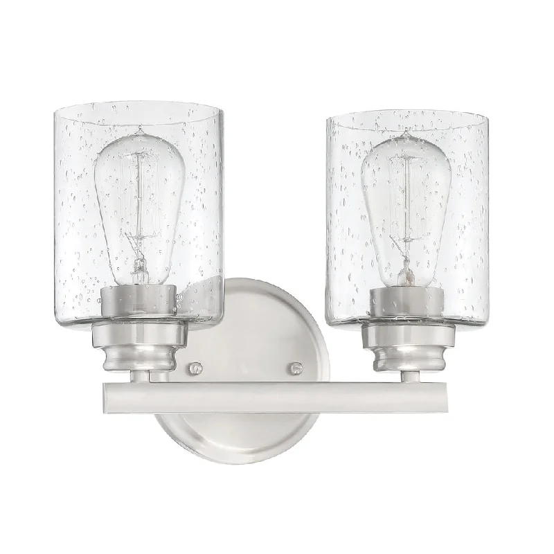 Durable Industrial Lighting for Harsh EnvironmentsBolden 2 Light Vanity in Brushed Polished Nickel Durable Industrial Lighting for Harsh EnvironmentsBolden 2 Light Vanity in Brushed Polished Nickel