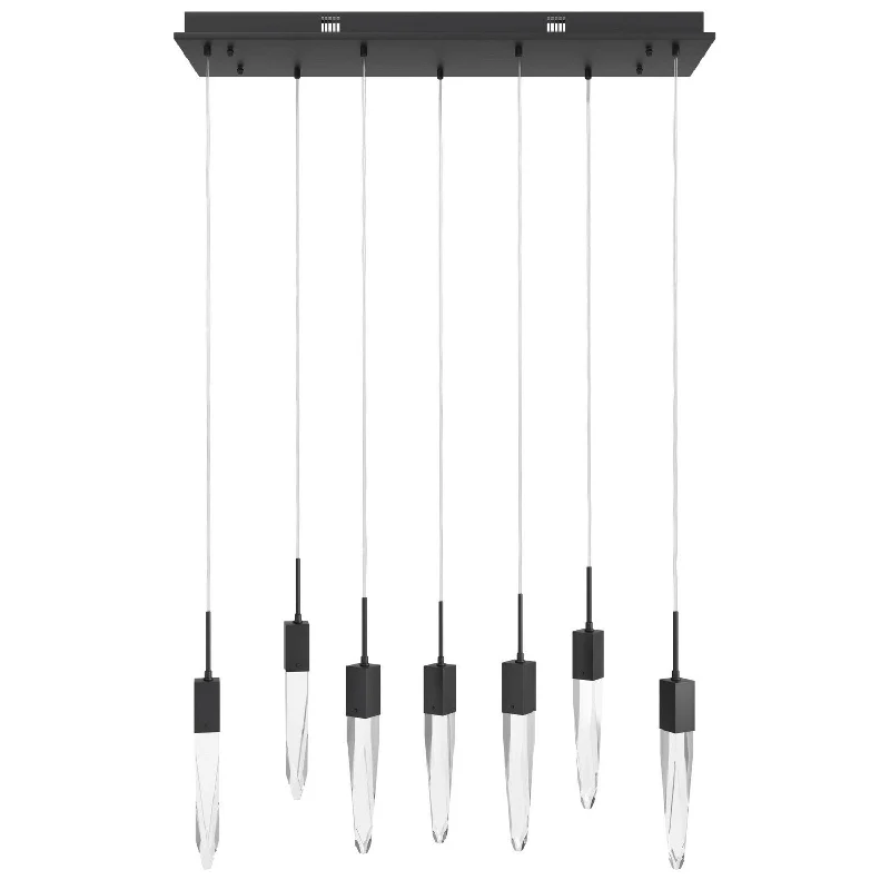 Industrial Pendant Lighting for Machine ShopsAspen Seven Light Pendant