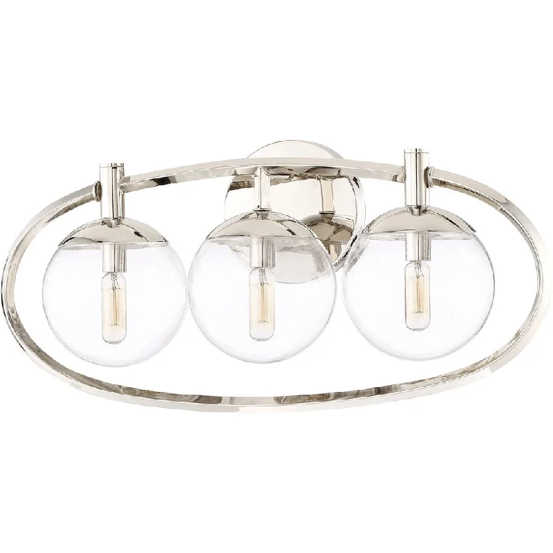 Industrial Lighting for Chemical PlantsPiltz 3 Light Vanity in Polished Nickel