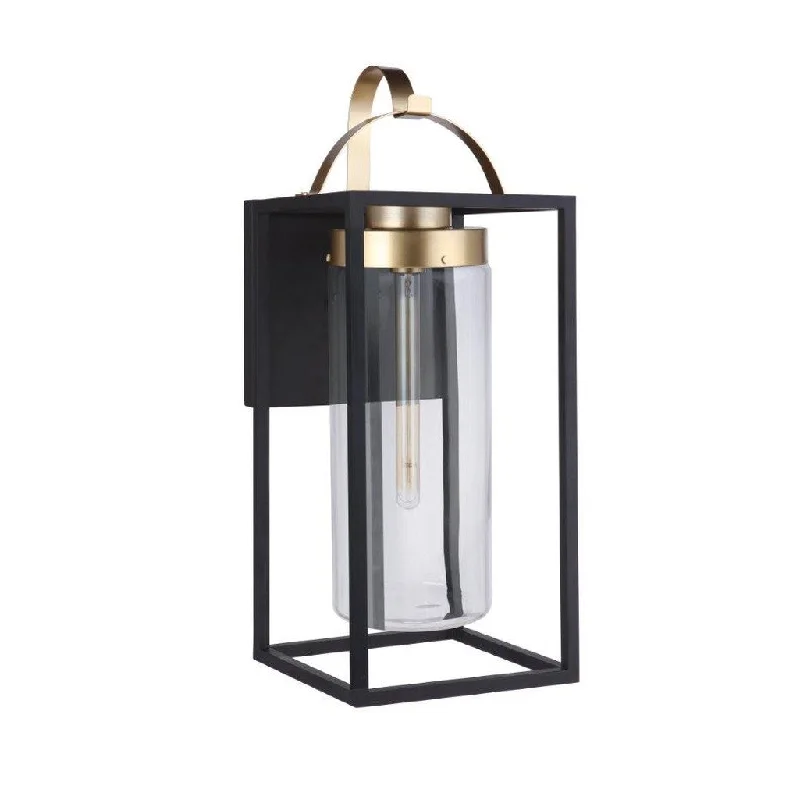 Shock - Resistant Industrial Lighting for Vibrating Machinery AreasNeo 1 Light Extra Large Outdoor Wall Lantern in Midnight/Satin Brass Shock - Resistant Industrial Lighting for Vibrating Machinery AreasNeo 1 Light Extra Large Outdoor Wall Lantern in Midnight/Satin Brass
