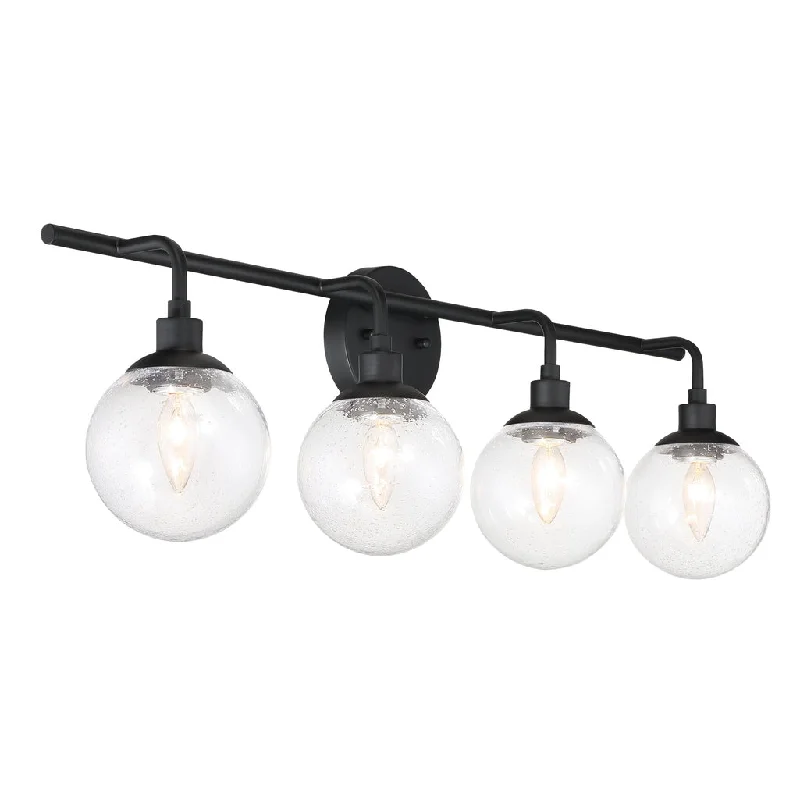 Industrial Exit Sign Lighting for Quick EvacuationQue 4 Light Vanity in Flat Black Industrial Exit Sign Lighting for Quick EvacuationQue 4 Light Vanity in Flat Black
