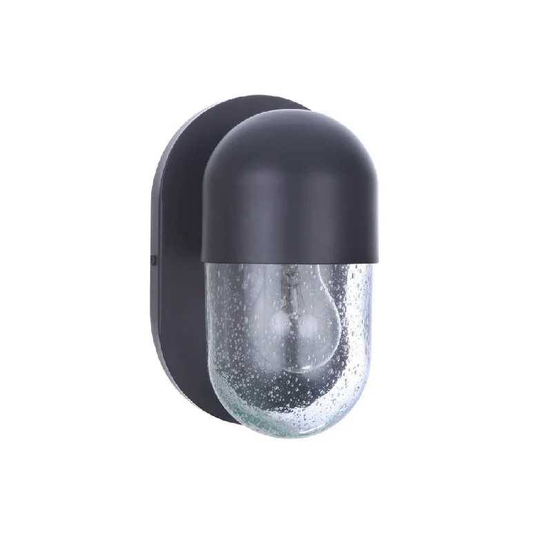 Industrial Lighting for Woodworking FactoriesPill 1 Light Wall Sconce in Flat Black