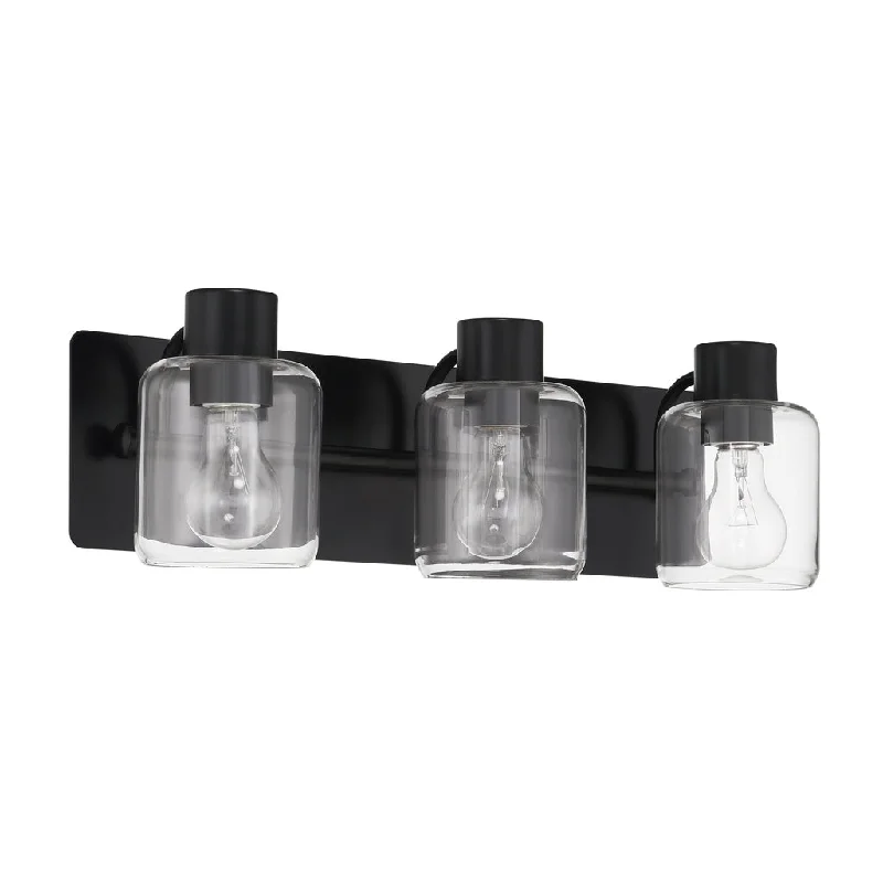 Industrial Lighting for Woodworking FactoriesRori 3 Light Vanity in Flat Black