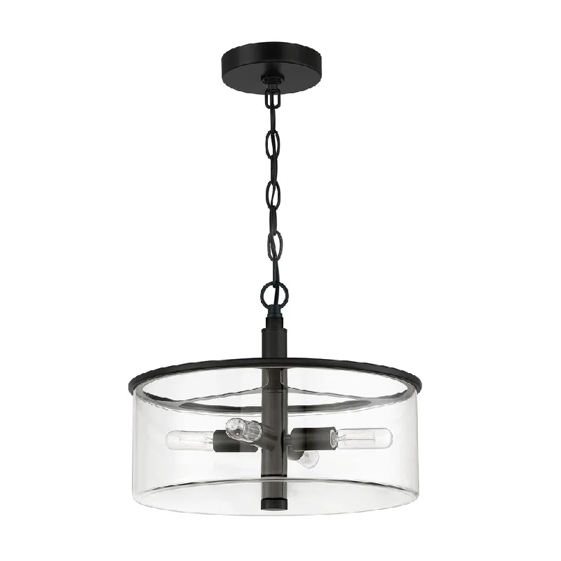 Color - Tunable Industrial Lighting for Special ApplicationsHailie 4 Light Convertible Semi Flush in Flat Black