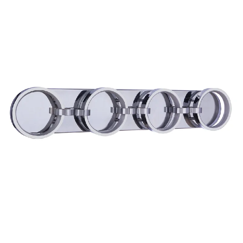 Industrial Task Lighting for Precision WorkstationsContext 4 Light LED Vanity in Chrome
