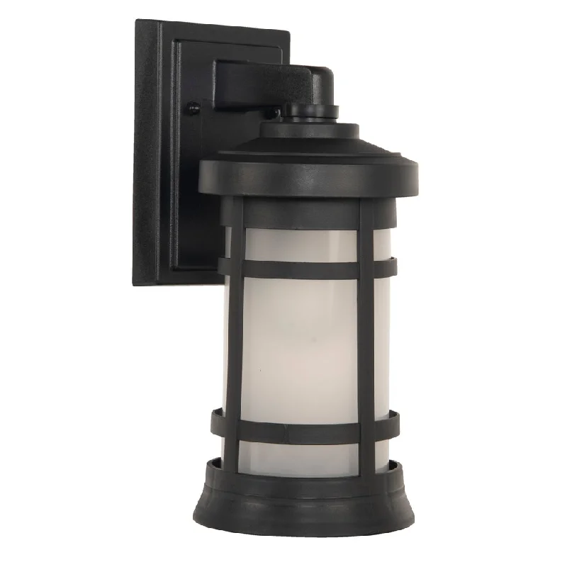 Industrial Lighting for Woodworking FactoriesResilience 1 Light Small Outdoor Wall Lantern in Textured Black