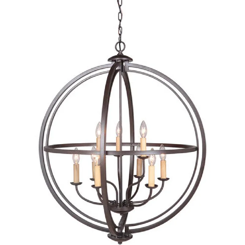 Industrial Lighting for Chemical PlantsBerkeley 9 Light Foyer in Espresso