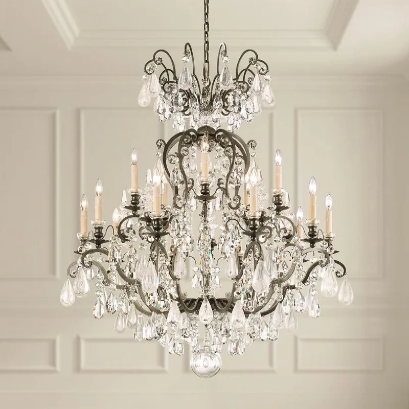 Industrial Emergency Lighting for Safety in FactoriesRenaissance Rock Crystal 16 Light Antique Silver Chandelier with Clear Rock Crystal