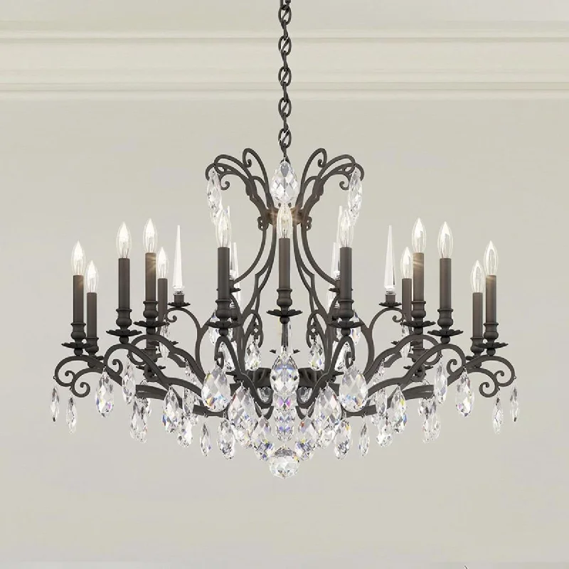 Explosion - Proof Industrial Lighting for Hazardous LocationsRenaissance Nouveau 18 Light Black Chandelier with Heritage Crystal Explosion - Proof Industrial Lighting for Hazardous LocationsRenaissance Nouveau 18 Light Black Chandelier with Heritage Crystal