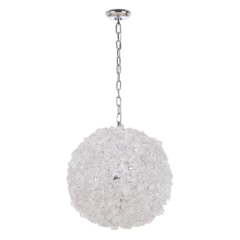 Industrial Wall - Mounted Lighting for Workshop WallsRoxx 4 Light X-Large Pendant in Chrome w/Quartz Crystals Industrial Wall - Mounted Lighting for Workshop WallsRoxx 4 Light X-Large Pendant in Chrome w/Quartz Crystals