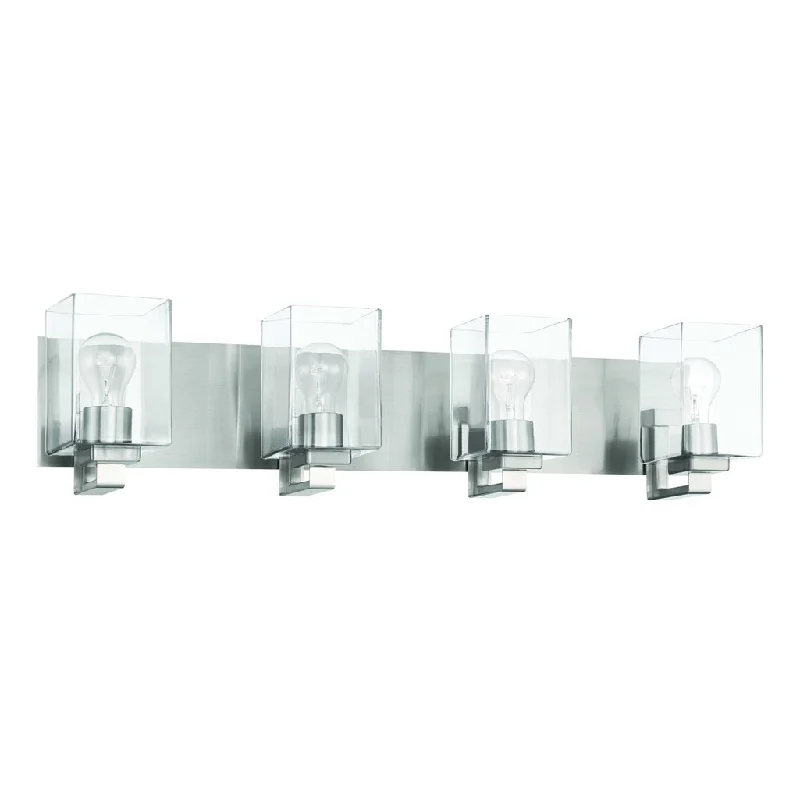 Waterproof Industrial Lighting for Wet AreasMcClane 4 Light Vanity in Brushed Polished Nickel Waterproof Industrial Lighting for Wet AreasMcClane 4 Light Vanity in Brushed Polished Nickel