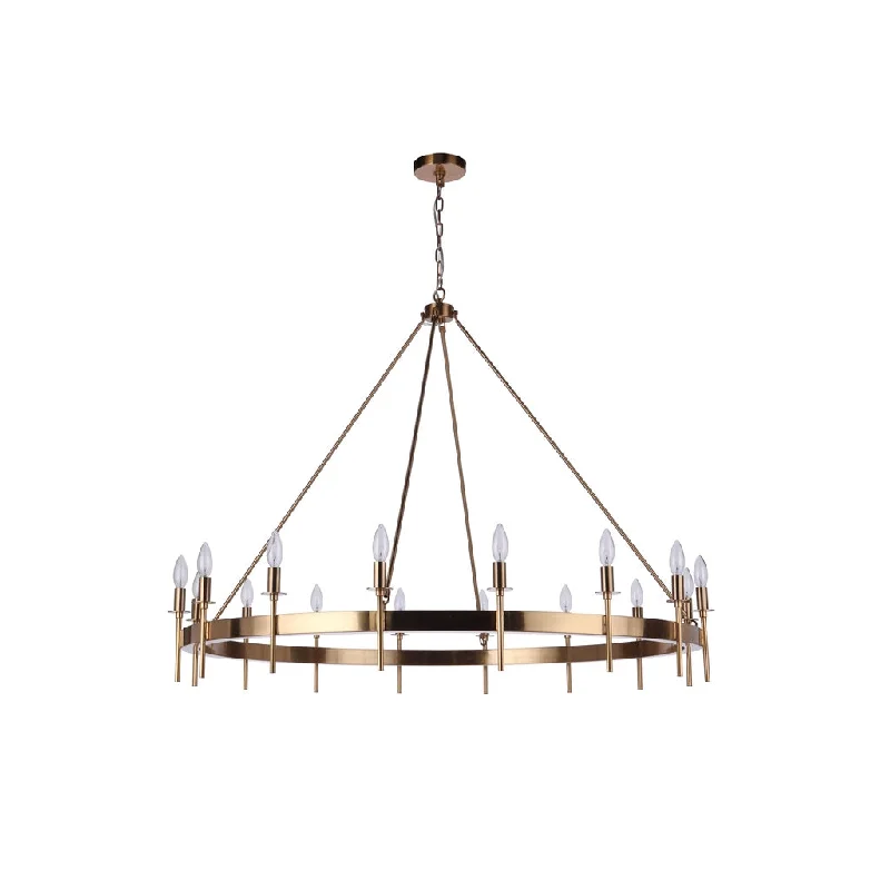Waterproof Industrial Lighting for Wet AreasLarrson 16 Light Chandelier in Satin Brass Waterproof Industrial Lighting for Wet AreasLarrson 16 Light Chandelier in Satin Brass
