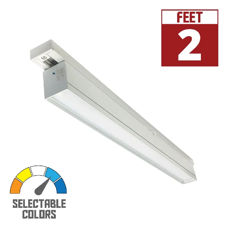 Waterproof Industrial Lighting for Wet AreasT-Line 2ft LED Linear Track Bar 20W 1600 Lumens Selectable 30K|35K|40K, Halo, White Waterproof Industrial Lighting for Wet AreasT-Line 2ft LED Linear Track Bar 20W 1600 Lumens Selectable 30K|35K|40K, Halo, White