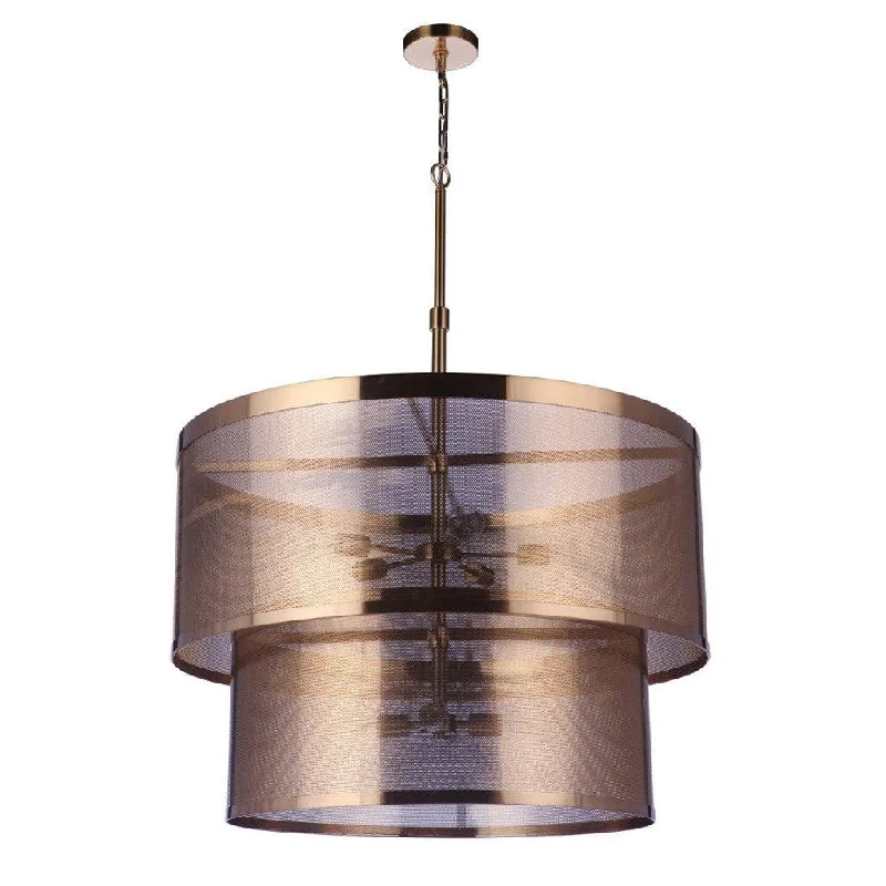 Explosion - Proof Industrial Lighting for Hazardous LocationsMesh 9 Light Pendant in Satin Brass Explosion - Proof Industrial Lighting for Hazardous LocationsMesh 9 Light Pendant in Satin Brass