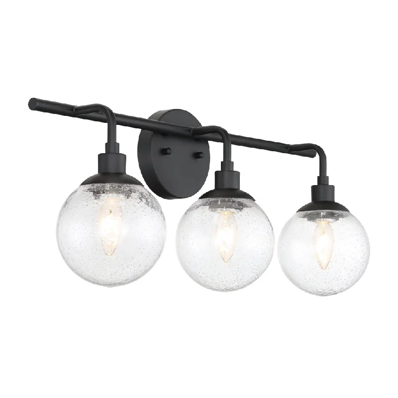 Industrial Lighting for Furniture FactoriesQue 3 Light Vanity in Flat Black