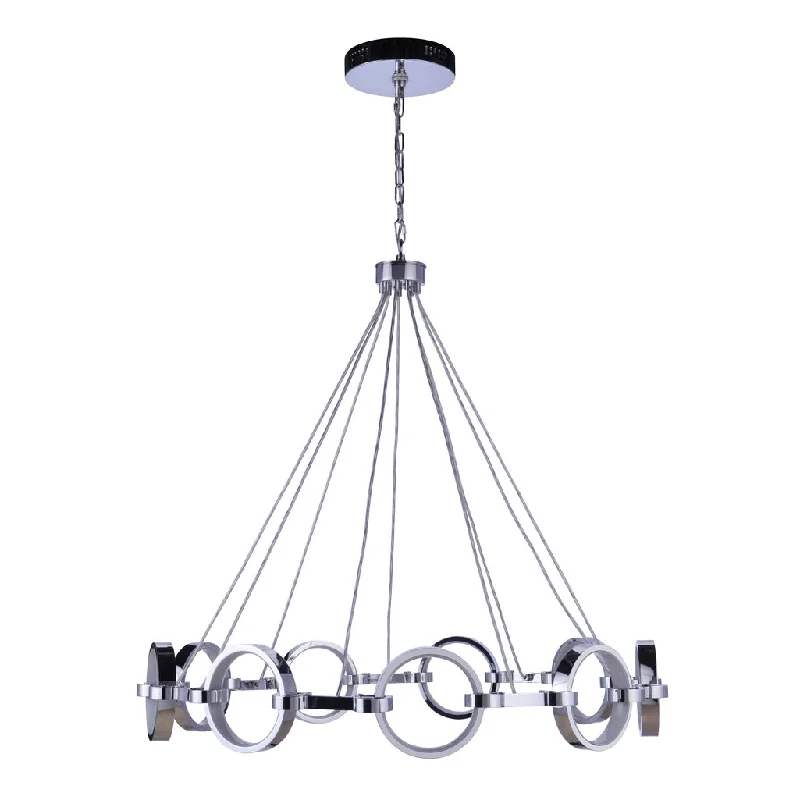 Shock - Resistant Industrial Lighting for Vibrating Machinery AreasContext 9 Light LED Chandelier in Chrome Shock - Resistant Industrial Lighting for Vibrating Machinery AreasContext 9 Light LED Chandelier in Chrome