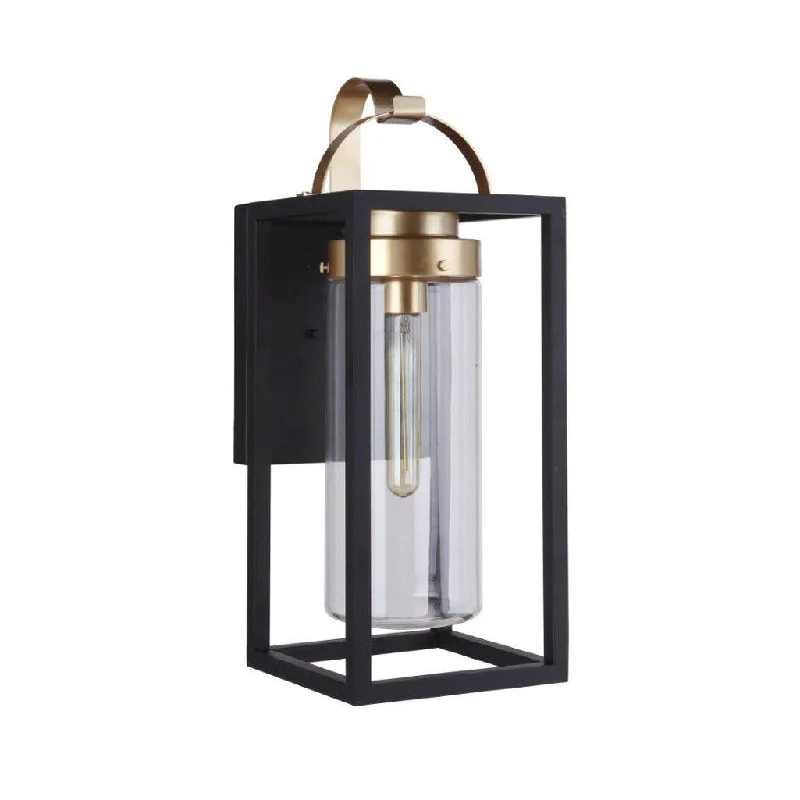 Industrial Emergency Lighting for Safety in FactoriesNeo 1 Light Medium Outdoor Wall Lantern in Midnight/Satin Brass Industrial Emergency Lighting for Safety in FactoriesNeo 1 Light Medium Outdoor Wall Lantern in Midnight/Satin Brass