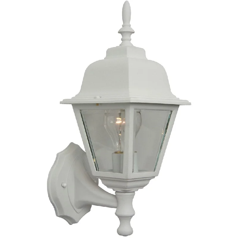 Industrial Lighting for Metal Fabrication ShopsCoach Lights Cast 1 Light Small Outdoor Wall Lantern in Textured White Industrial Lighting for Metal Fabrication ShopsCoach Lights Cast 1 Light Small Outdoor Wall Lantern in Textured White