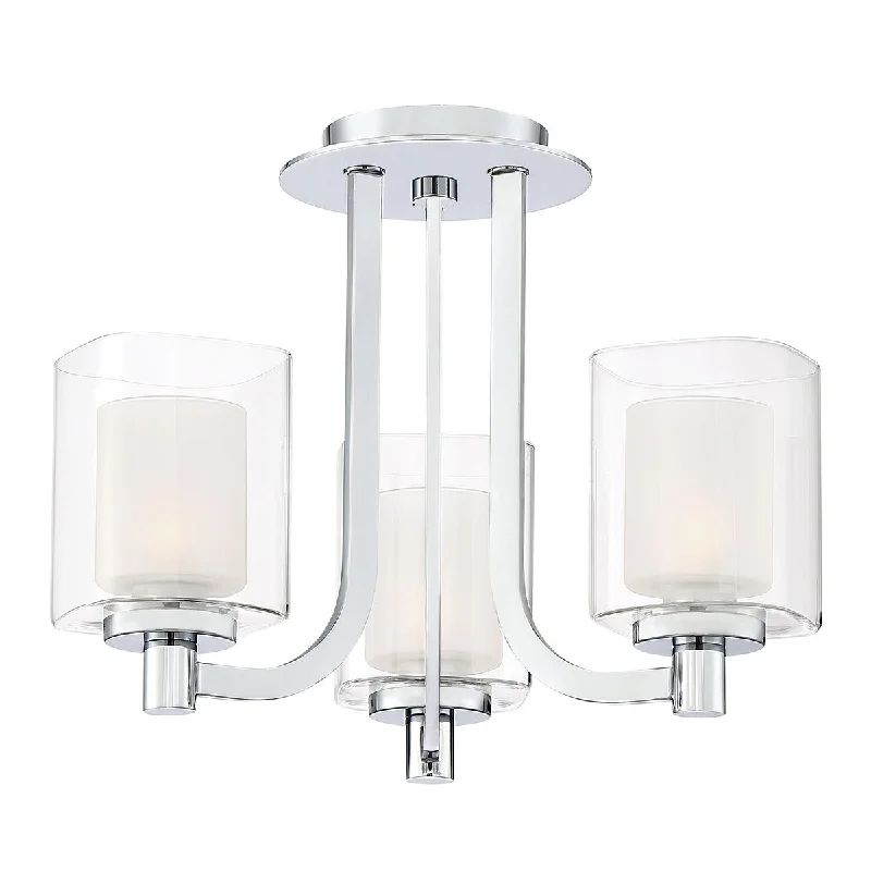Industrial - style track lighting for loftsTrack lighting with multiple heads for flexibilityKolt 3 Light Semi-Flush IP44 - Polished Chrome Industrial - style track lighting for loftsTrack lighting with multiple heads for flexibilityKolt 3 Light Semi-Flush IP44 - Polished Chrome