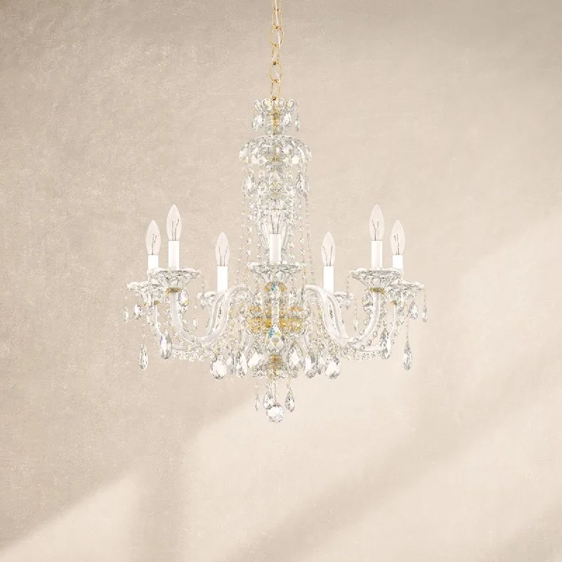 Industrial Lighting for Woodworking FactoriesSterling 7 Light Gold Chandelier with Clear Heritage Crystals Industrial Lighting for Woodworking FactoriesSterling 7 Light Gold Chandelier with Clear Heritage Crystals