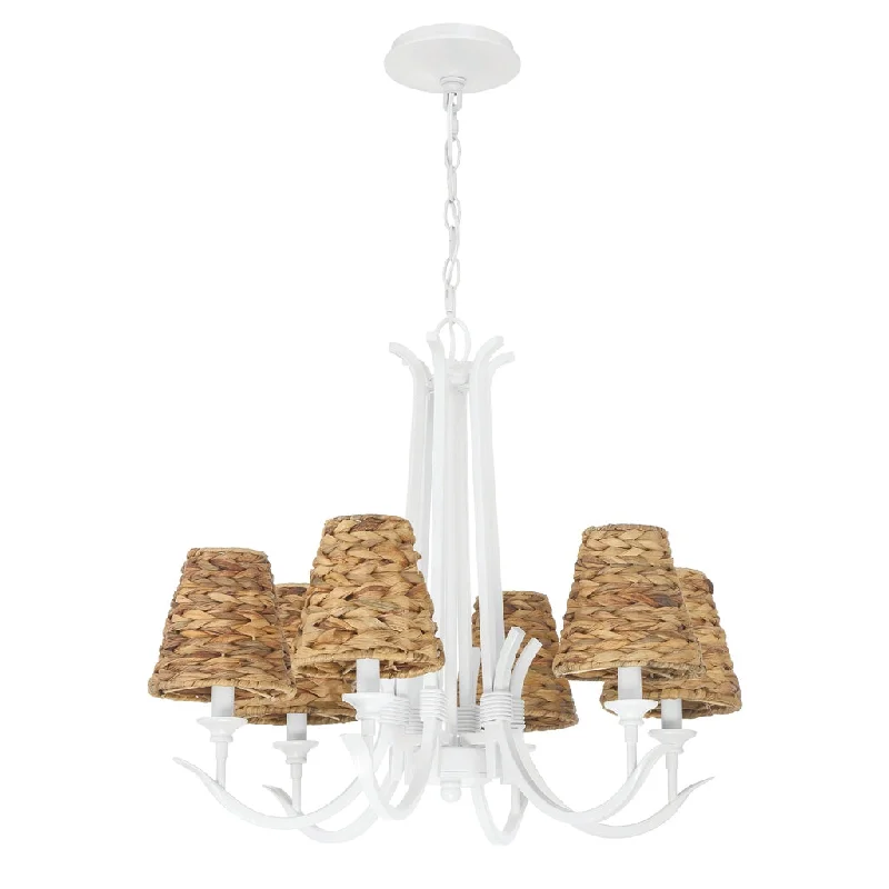 Dust - Resistant Industrial Lighting for Dirty WorkspacesKokomo 6 Light Chandelier in Matte White Dust - Resistant Industrial Lighting for Dirty WorkspacesKokomo 6 Light Chandelier in Matte White