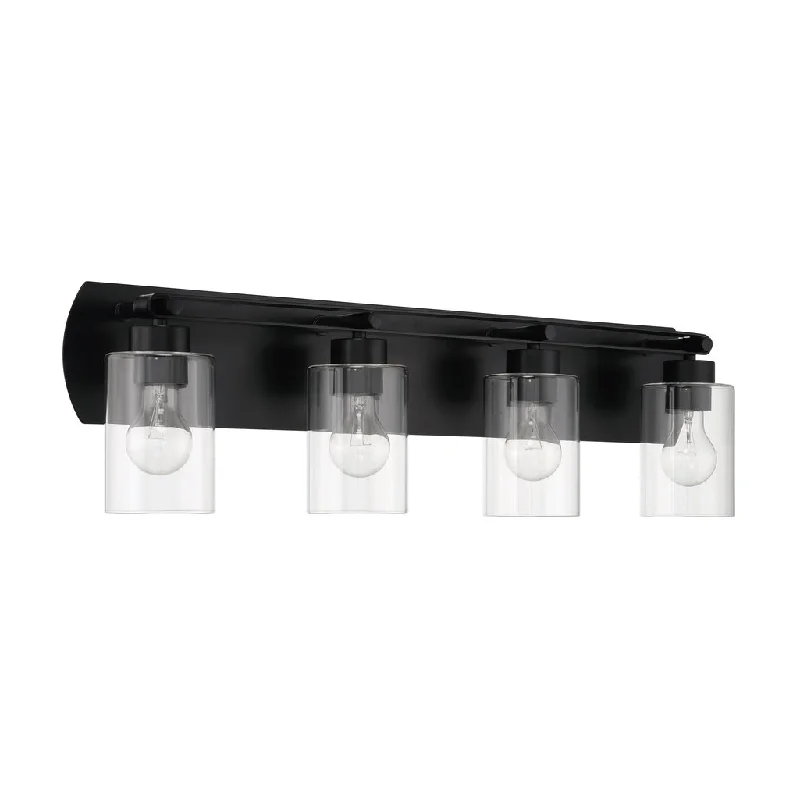 Industrial Lighting for Furniture FactoriesHendrix 4 Light Vanity in Flat Black