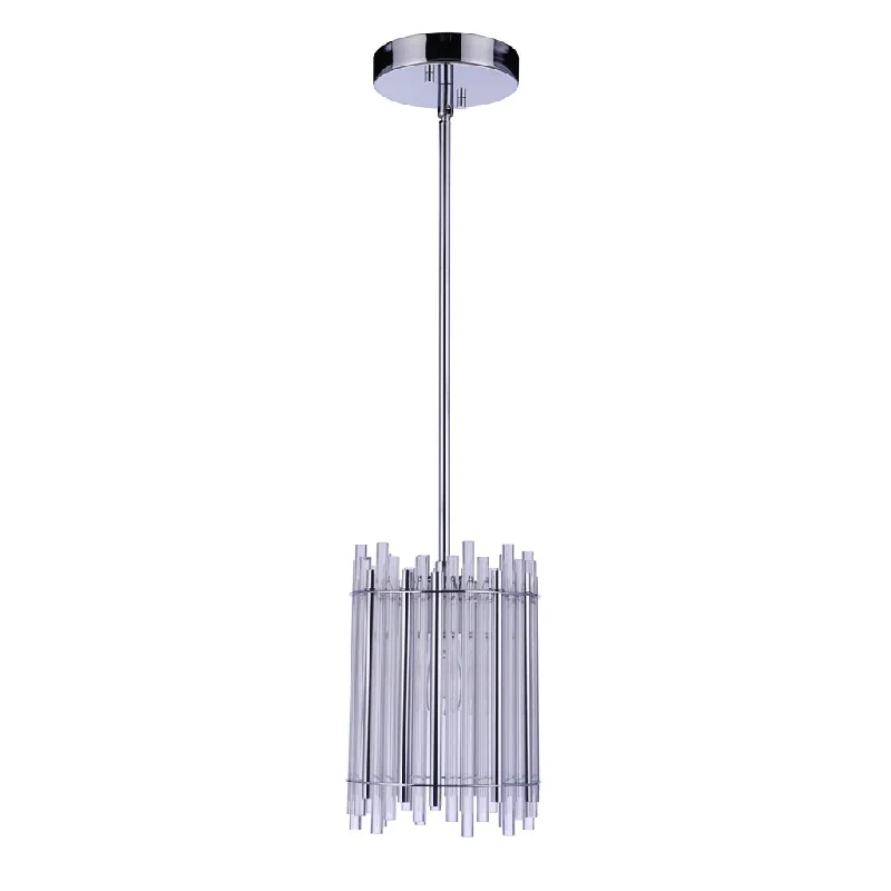 Industrial Pendant Lighting for Machine ShopsReveal 1 Light Pendant in Chrome