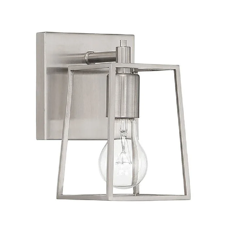Shock - Resistant Industrial Lighting for Vibrating Machinery AreasDunn 1 Light Wall Sconce in Brushed Polished Nickel Shock - Resistant Industrial Lighting for Vibrating Machinery AreasDunn 1 Light Wall Sconce in Brushed Polished Nickel