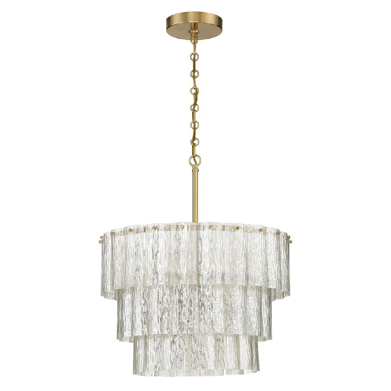 Industrial Lighting for Chemical PlantsMuseo 12 Light Pendant in Satin Brass