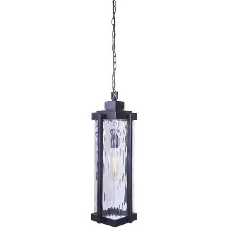 Corrosion - Resistant Industrial Lighting for Coastal FactoriesPyrmont 1 Light Outdoor Pendant in Oiled Bronze Gilded with Clear Hammered Glass Corrosion - Resistant Industrial Lighting for Coastal FactoriesPyrmont 1 Light Outdoor Pendant in Oiled Bronze Gilded with Clear Hammered Glass