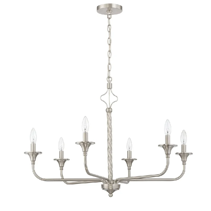 Energy - Efficient Industrial Lighting for Cost - SavingsJolenne 6 Light Chandelier in Brushed Polished Nickel Energy - Efficient Industrial Lighting for Cost - SavingsJolenne 6 Light Chandelier in Brushed Polished Nickel