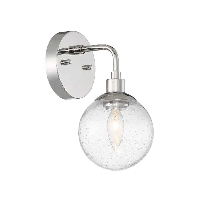 Industrial Ceiling - Mounted Lighting for Assembly PlantsQue 1 Light Wall Sconce in Chrome Industrial Ceiling - Mounted Lighting for Assembly PlantsQue 1 Light Wall Sconce in Chrome