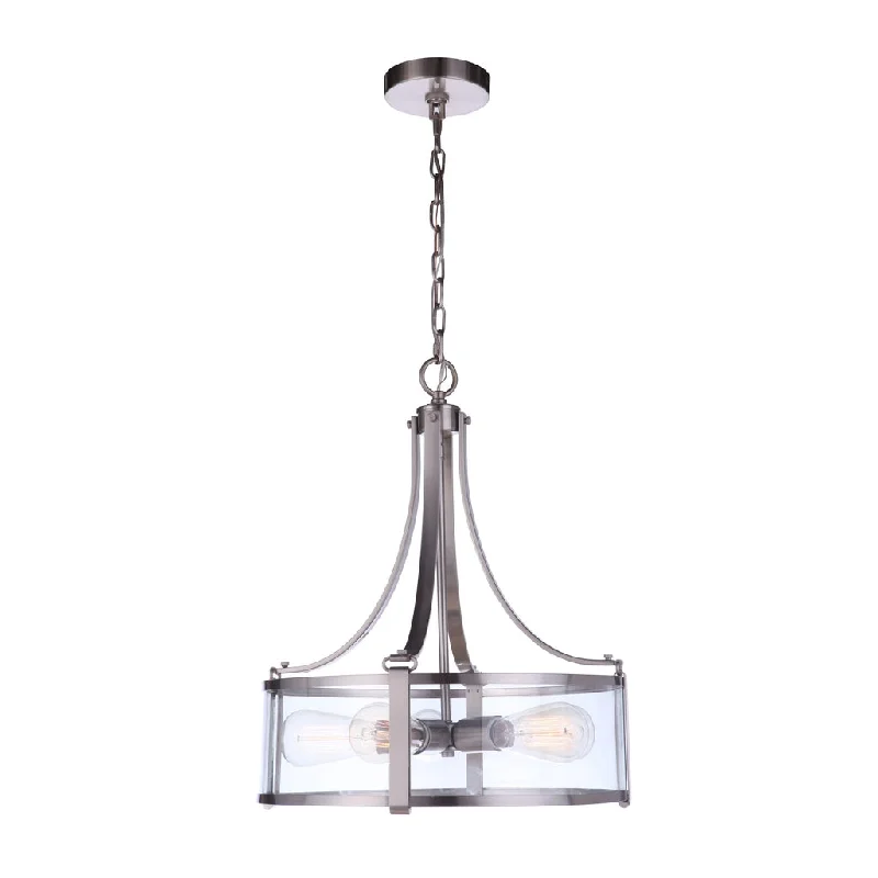 Industrial Lighting with High CRI (Color Rendering Index) for True Color PerceptionElliot 5 Light Pendant in Brushed Polished Nickel Industrial Lighting with High CRI (Color Rendering Index) for True Color PerceptionElliot 5 Light Pendant in Brushed Polished Nickel