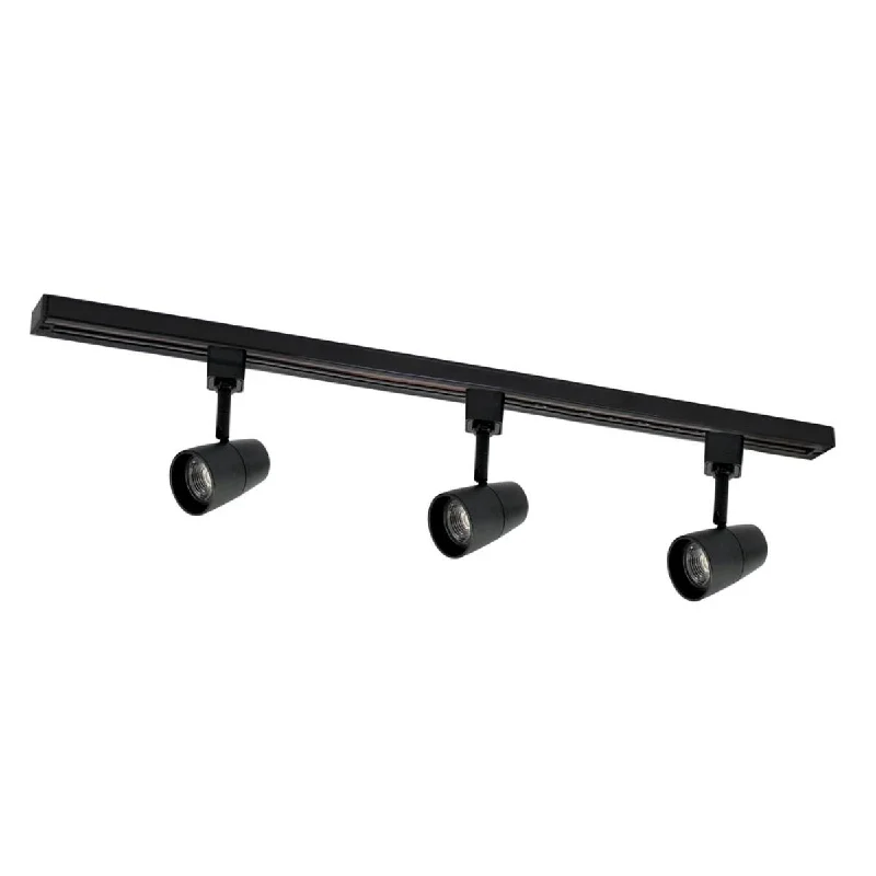 Industrial Lighting for Textile MillsMac 4ft 3 Lights LED Track Kit 30W 2100 Lumens 3000K, Halo, 21° / 38°, Black Industrial Lighting for Textile MillsMac 4ft 3 Lights LED Track Kit 30W 2100 Lumens 3000K, Halo, 21° / 38°, Black