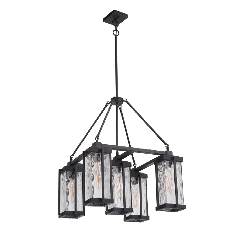 Industrial Task Lighting for Precision WorkstationsPyrmont 5 Light Outdoor Chandelier in Oiled Bronze Gilded Industrial Task Lighting for Precision WorkstationsPyrmont 5 Light Outdoor Chandelier in Oiled Bronze Gilded